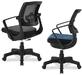 Эргономичное кресло SYNIF ROBO С-250 Black SY-1208-BK-BL Спинка сетка черная/сиденье ткань тёмно-синяя