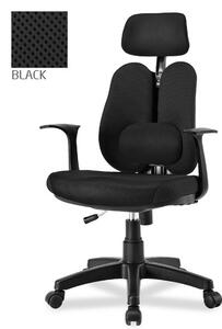 Эргономичное кресло Synif Duo Gini SY-1033-BL Ткань True Black (черная)/ткань Sugar Blue (синяя) 610x430x570