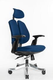 Ортопедическое кресло BIONIC А-92-2-FAB-BK-BL Ткань синяя A92-2 680x490x630