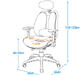 Ортопедическое кресло Inno Health SY-0901-BL Ткань Sugar blue (синяя) 630x610x480