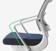Эргономичное кресло SYNIF ROBO С-250 White SY-1209-W-GY-BL Спинка сетка светло-серая/Сиденье ткань синяя