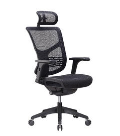 Эргономичное кресло Expert Vista VSM01-BK-BK Черная сетка 690x620x520