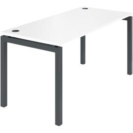 Офисная мебель Арго-М Стол на м/каркасе АМ-002 Белый/Антрацит 1200х730х760