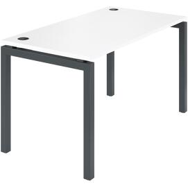 Офисная мебель Арго-М Стол на м/каркасе АМ-003 Белый/Антрацит 1400х730х760