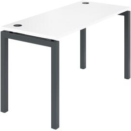 Офисная мебель Арго-М Стол на м/каркасе АМ-003.60 Белый/Антрацит 1400х600х760