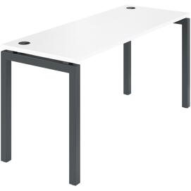 Офисная мебель Арго-М Стол на м/каркасе АМ-004.60 Белый/Антрацит 1600х600х760