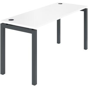 Офисная мебель Арго-М Стол на металлокаркасе АМ-004.60 Тайга/Белый 1600x600x760