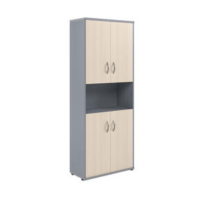 Офисная мебель Имаго Шкаф с двумя комплектами глухих малых дверей СТ-1.5 Венге Магия 770х365х1975