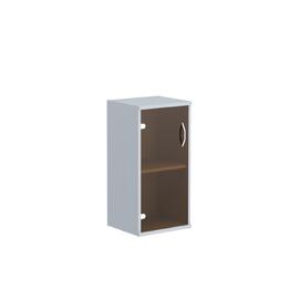 Офисная мебель Имаго Шкаф колонка со стеклянной левой дверью СУ-3.2(L) Металлик 403х365х823