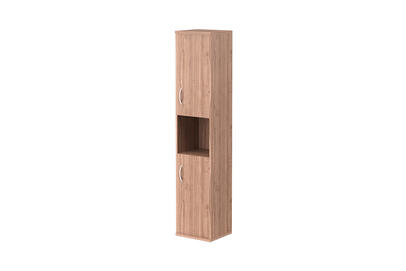 Офисная мебель Имаго Шкаф колонка с комплектом глухих малых дверей СУ-1.5(R) Ясень Шимо 403х365х1975