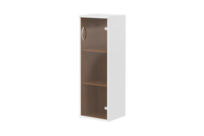 Офисная мебель Имаго Шкаф колонка со стеклянной правой дверью СУ-2.4(R) Белый 403х365х1200