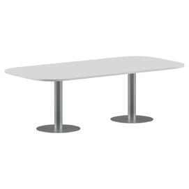 Офисная мебель Имаго Конференц-стол ПРГ-8 Белый/Алюминий 2400х1200х750