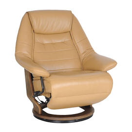 Кресло-реклайнер RELAX CONCORD 4073WD-011-029 Кожа Светло-коричневый КМ010/Орех-029