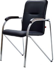 Конференц-кресло Самба хром Экокожа Dollaro 350 (подлокотники т.орех) 600x560x880
