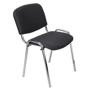 Офисный стул ИЗО хром Ткань ТК-1 (черная) 530x760x815