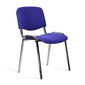 Офисный стул ИЗО хром Ткань ТК-9 (синяя) 530x760x815
