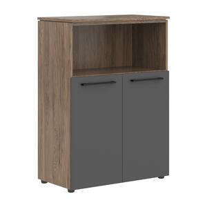 Кабинет руководителя Morris Trend Шкаф с глухими малыми дверьми MMC 85.3 Кария Пальмира/Антрацит 854х423х1188