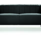 Диван двухместный Chairman ВЕНТА Экокожа Euroline 9100 (Черная) 1440х750х780