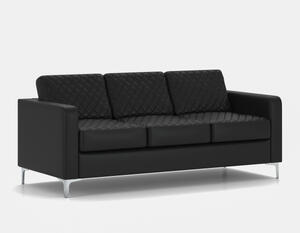 Диван двухместный Chairman АКТИВ Экокожа Euroline 9100 (Черная) 1360х830х830