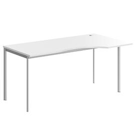 Офисная мебель Имаго-С Стол эргономичный правый СА-1S(R)  Белый/Алюминий 1600х900х755