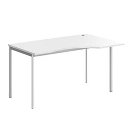 Офисная мебель Имаго-С Стол эргономичный правый СА-2S(R)  Белый/Алюминий 1400х900х755