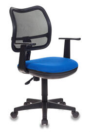 Офисное кресло Бюрократ CH-797AXSN Сидение ткань 26-21 синяя/спинка сетка TW-01 черная