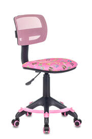 Кресло детское Бюрократ CH-299-F Сиденье ткань розовая сланцы/спинка сетка TW-06А розовая