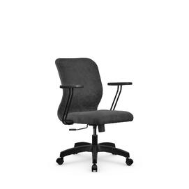 Кресло компьютерное SU-Mr-4/подл.109/осн.001 ткань-велюр, темно-серый