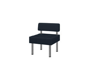 Модуль двухместный левый БИЗНЕС Bu2-1L Экокожа Ecotex 3001 (черная) 1220х620х770