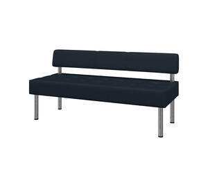 Модуль двухместный левый БИЗНЕС Bu2-1L Экокожа Ecotex 3001 (черная) 1220х620х770