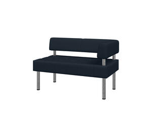 Модуль двухместный левый БИЗНЕС Bu2-1L Экокожа Ecotex 3001 (черная) 1220х620х770