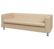 Диван четырехместный АЛЕКТО ALE4 Экокожа Ecotex 3028 (бежевая) 2180х830х700