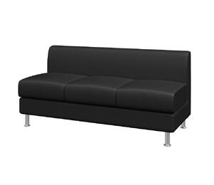 Модуль двухместный ДОМИНО Dm2 Экокожа Ecotex 3001 (черная) 1000х620х710