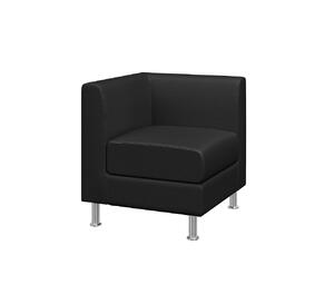 Кресло мягкое ДОМИНО DM1-2 Экокожа Ecotex 3001 (черная) 820х660х710