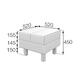 Пуф ФЛАГМАН FL-b11 Экокожа Oregon 10 (кремовая) 520х520х450