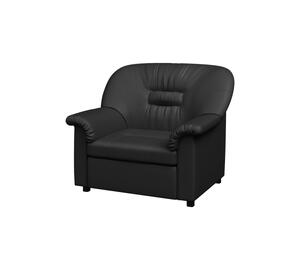 Кресло мягкое раскладное ПРЕМЬЕР P1-r Экокожа Ecotex 3001 (черная) 1200х900х900