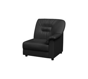 Кресло мягкое раскладное ПРЕМЬЕР P1-r Экокожа Ecotex 3001 (черная) 1200х900х900