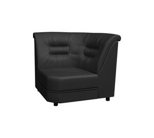 Кресло мягкое раскладное ПРЕМЬЕР P1-r Экокожа Ecotex 3001 (черная) 1200х900х900