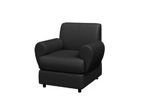 Кресло мягкое МАТРИКС M1-2 Экокожа Ecotex 3001 (черная) 870х800х855