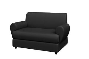 Диван двухместный МАТРИКС M2-2 Экокожа Ecotex 3001 (черная) 1420х800х855