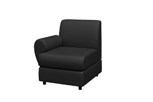 Диван двухместный МАТРИКС M2-2 Экокожа Ecotex 3001 (черная) 1420х800х855