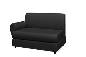 Диван двухместный МАТРИКС M2-2 Экокожа Ecotex 3001 (черная) 1420х800х855