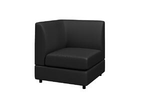 Диван двухместный МАТРИКС M2-2 Экокожа Ecotex 3001 (черная) 1420х800х855