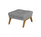 Пуф Беверли Bev1B Ткань рогожка Kiton 06 (серая) 720х720х450