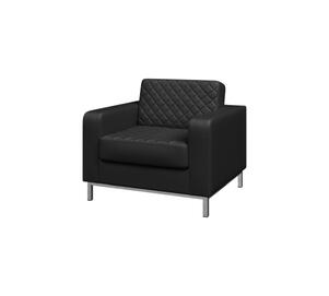 Кресло мягкое БЕНТЛИ Ben1-2 Экокожа Ecotex 3001 (черная) 950х840х825