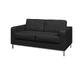 Диван двухместный БЕНТЛИ Ben2-2 Экокожа Ecotex 3001 (черная) 1600х840х825