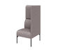 Модуль одноместный высокий левый БРИДЖ Brd1HL Рогожка Sweet grey серый 625х710х1350
