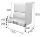 Модуль двухместный высокий левый БРИДЖ Brd2HL Рогожка Sweet grey серый 1225х710х1350