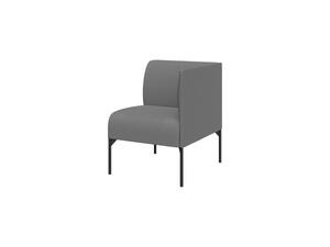 Модуль двухместный высокий левый БРИДЖ Brd2HL Рогожка Sweet grey серый 1225х710х1350