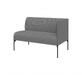 Модуль двухместный левый БРИДЖ Brd2L Рогожка Sweet grey серый 1225х710х810